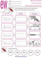 words-ew-vowel-digraph-worksheet